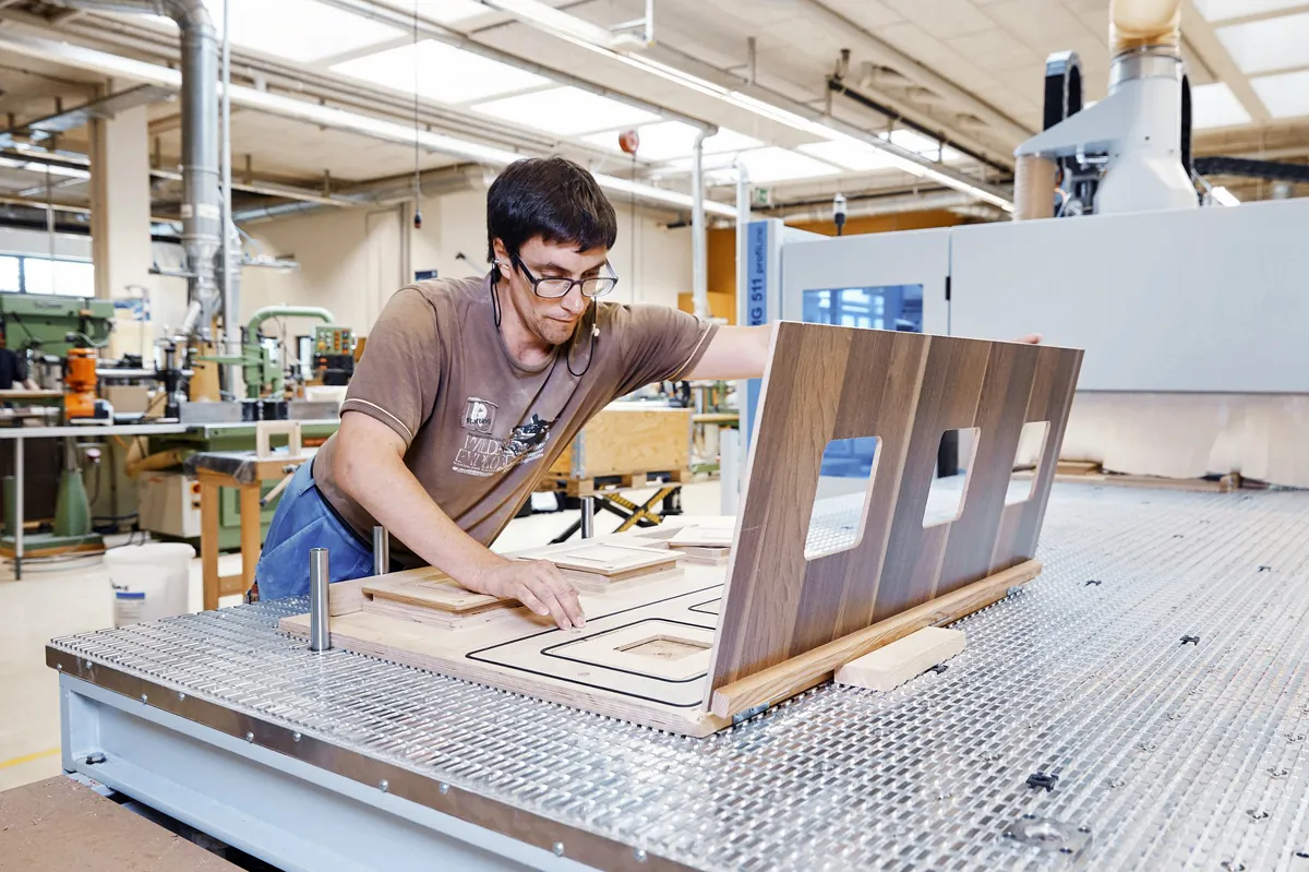 The Diagonalis marble run is produced in the Brändi Foundation’s workshop